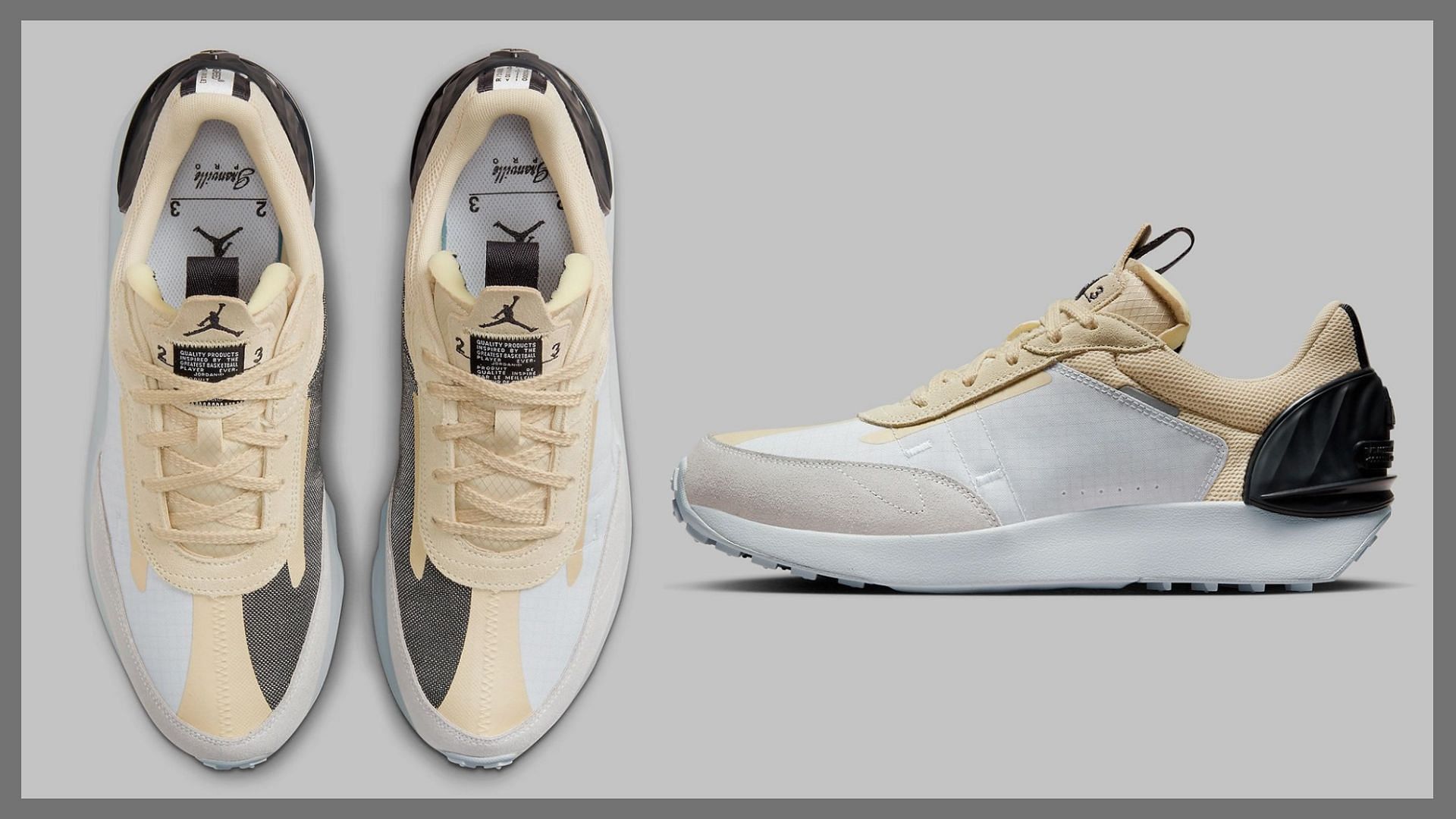 Take a detailed look at the impending Jordan Granville Pro Rattan sneakers (Image via Sportskeeda)